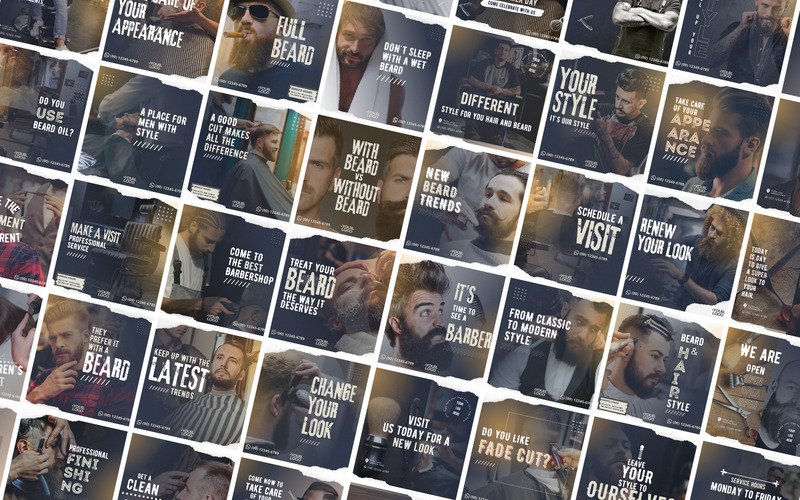 50 Barbershop Canva Templates For Social Media - Features Image 1