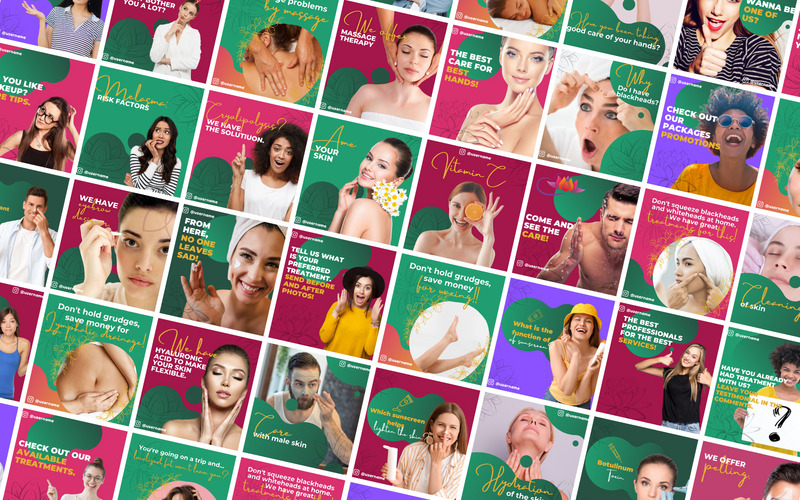 100 Spa and Wellness Canva Templates For Social Media - Features Image 1