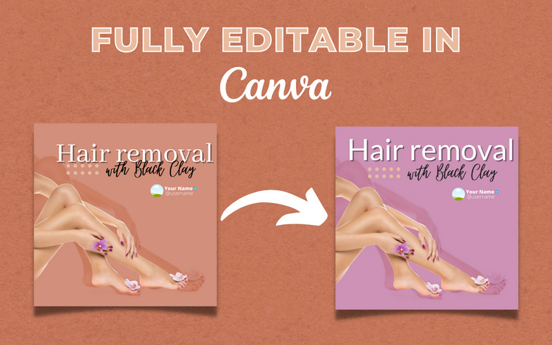 50 Premium Body Waxing Canva Templates For Social Media - Features Image 2