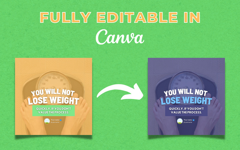 50 Nutrition Canva Templates For Social Media - Features Image 2