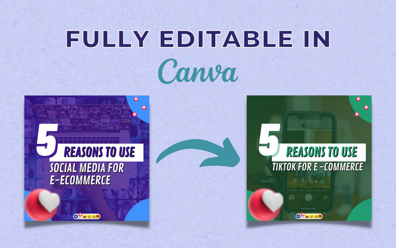 50 Digital Marketing Canva Templates For Social Media - Features Image 2