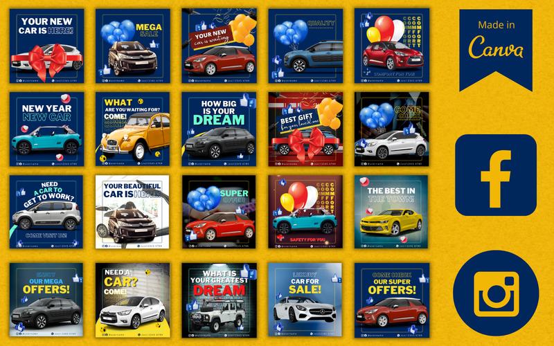20 Car Dealer Canva Templates For Social Media - Features Image 1
