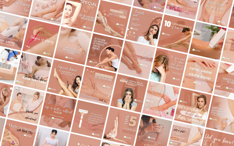 50 Premium Body Waxing Canva Templates For Social Media - Features Image 1