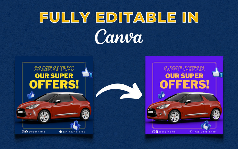 20 Car Dealer Canva Templates For Social Media - Features Image 2