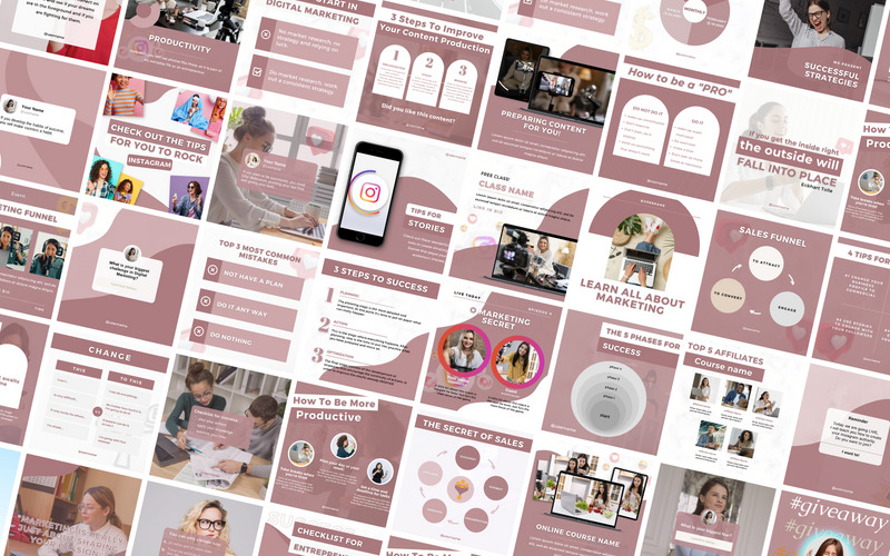 50 Premium Digital Marketing Canva Templates For Social Media - Features Image 1
