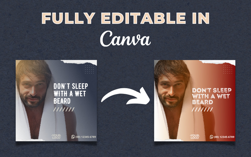 50 Barbershop Canva Templates For Social Media - Features Image 2