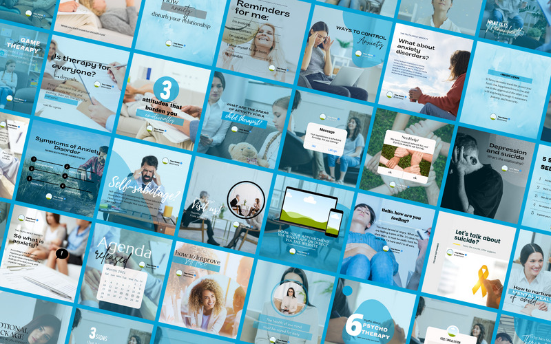 50 Premium Psychology Canva Templates For Social Media - Features Image 1