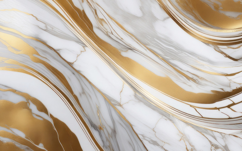 Fundos de mármore branco e dourado de luxo premium - Features Image 1