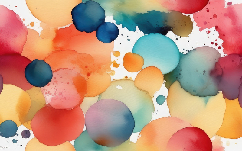 Abstract colorful watercolor spots background 15 - Features Image 1