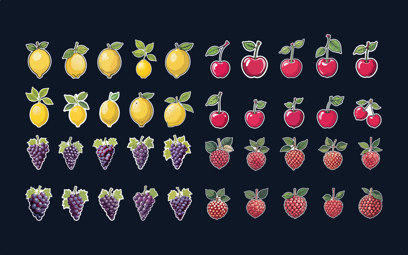 Vector Frukt klistermärke pack - Features Image 2