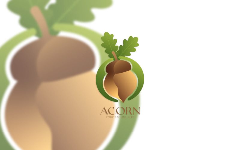 Logo ghianda, logo alimentare, logo del marchio - Caratteristiche Immagine 2