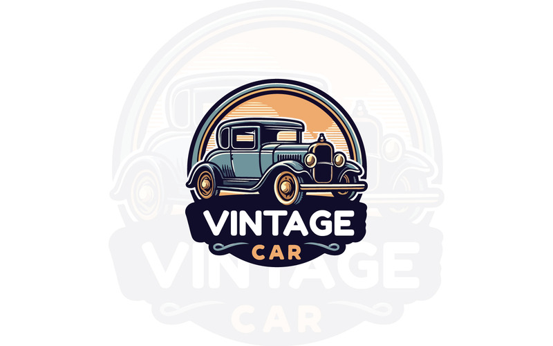 Vector Vintage car logo design - Features Image 1