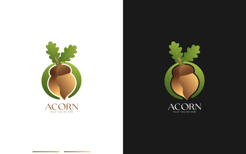Logo ghianda, logo alimentare, logo del marchio - Caratteristiche Immagine 1
