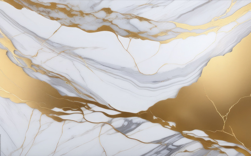 Sfondo in marmo bianco e oro di lusso premium sfondo maestoso dorato dorato - Caratteristiche Immagine 1