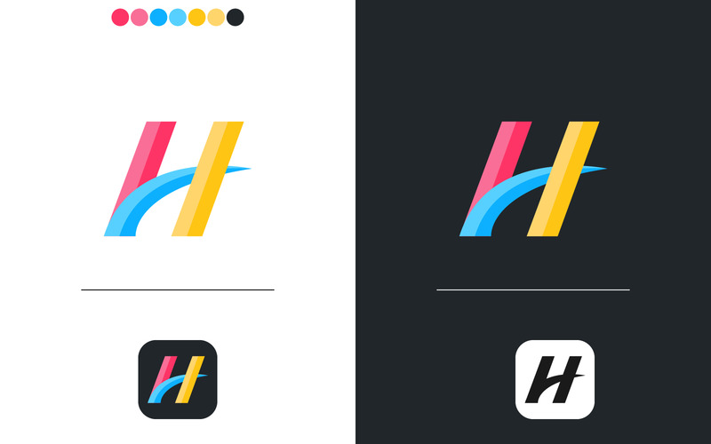 Branding H-logo-ontwerp voor het bedrijfsleven - Features Image 1