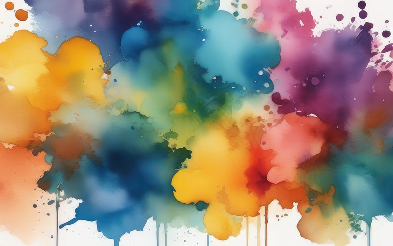Sfondo colorato astratto premium con macchie di acquerello 10 - Caratteristiche Immagine 1