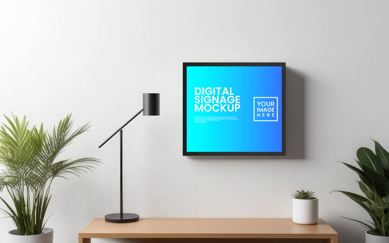Mockup di arte della parete digitale Modello V8 - Caratteristiche Immagine 1