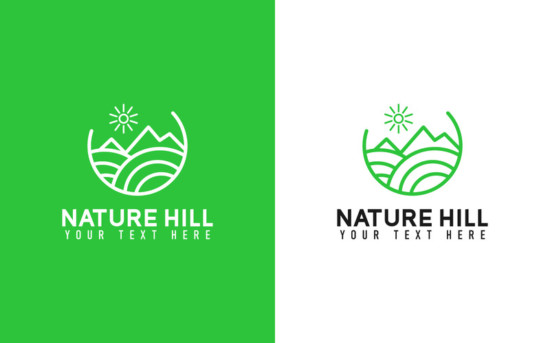 Mountain icon logo vector symbol illustration design, nature logo, landscape line art logo design - Features Image 1