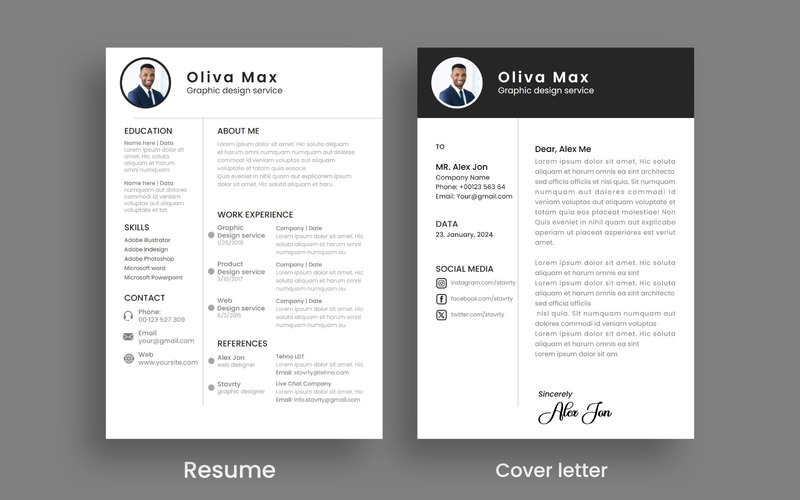 Premium Resume and Cover letter Templates - Features Image 1