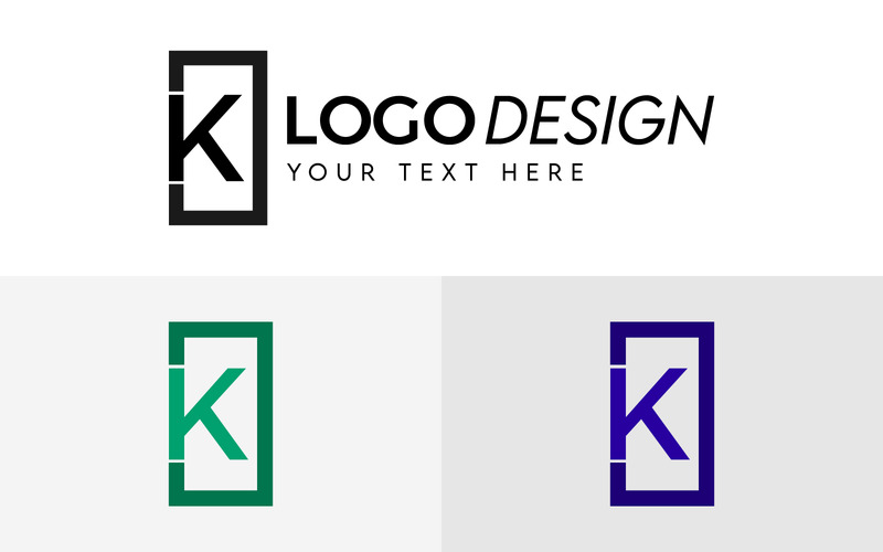 Business K logo design, web logo design, profile logo, company