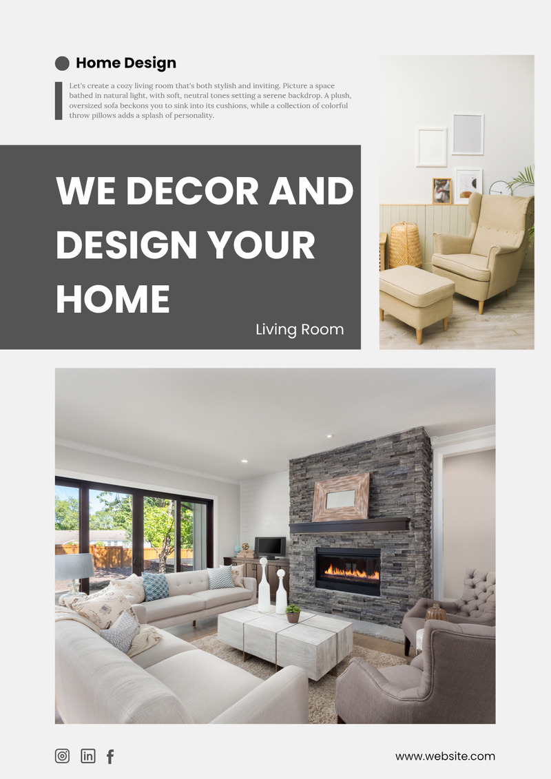 Meubelwinkel en interieurontwerpbureau Flyer PSD-sjabloon - Features Image 1