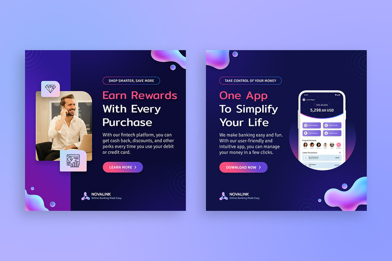 Bank- och finanspostmallar - Features Image 1