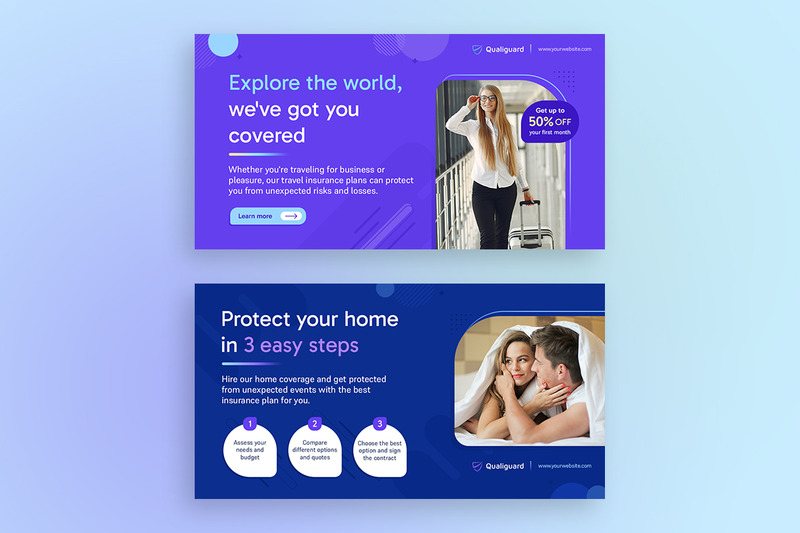 Insurance Company Facebook Banner Templates - Features Image 2