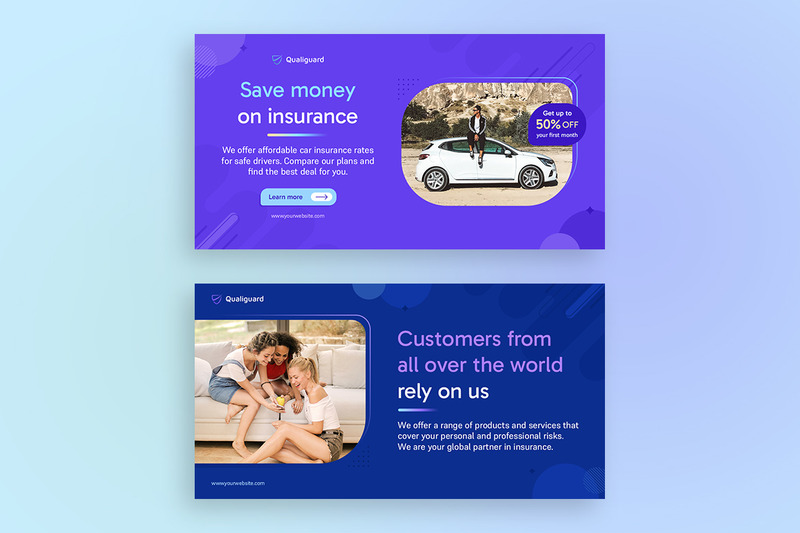 Insurance Company Facebook Banner Templates - Features Image 1