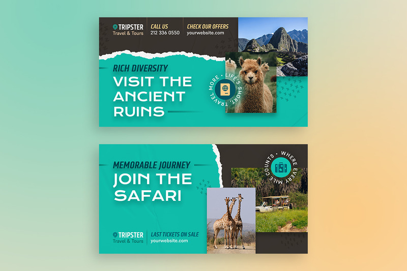 Modelli di banner Facebook per agenzie di viaggio - Caratteristiche Immagine 3