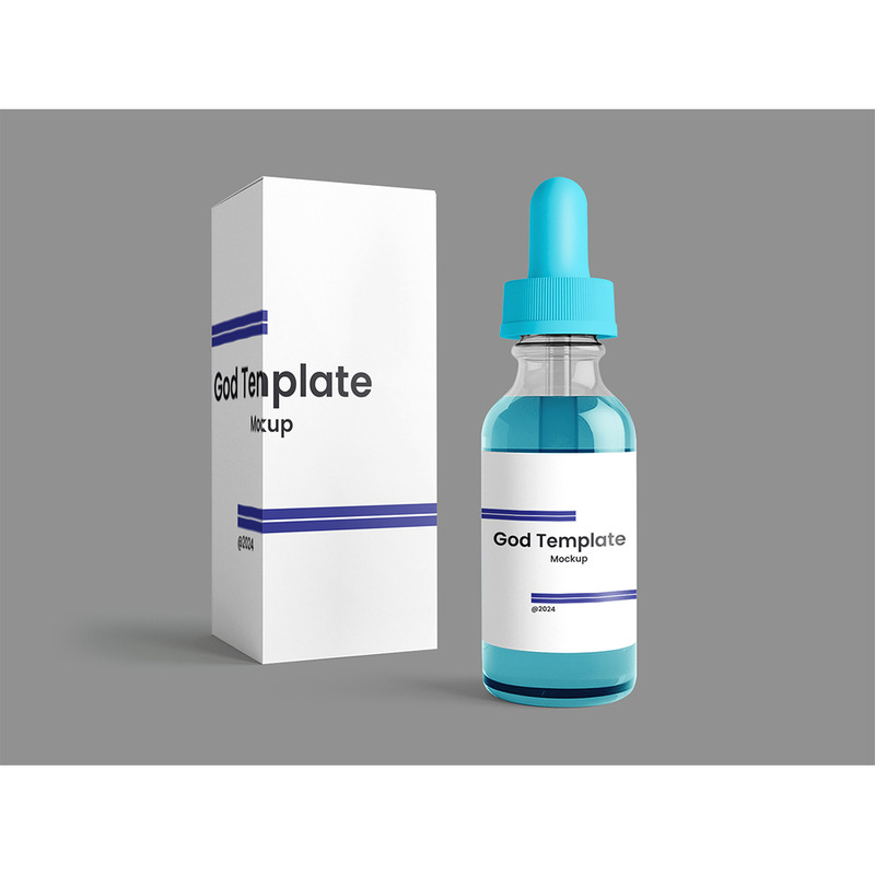 Mockup di flacone contagocce - Mockup di flacone contagocce - Caratteristiche Immagine 1