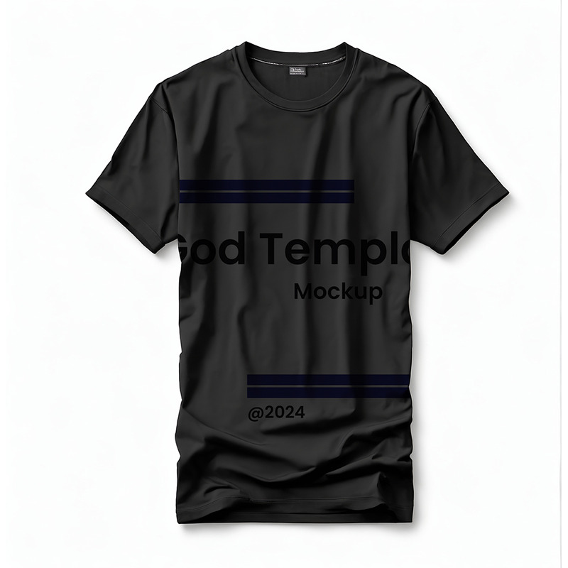 T-shirt Mockup in bianco e nero - Caratteristiche Immagine 1
