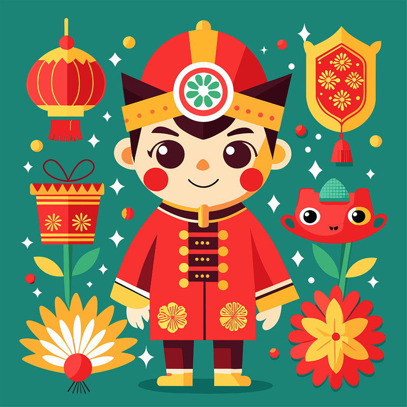 Diseño vectorial único del año nuevo chino 06 - Características Imagen 1