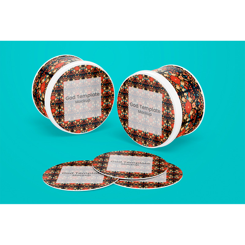 Round Cards Table Kids Game Mockup - Features Image 1