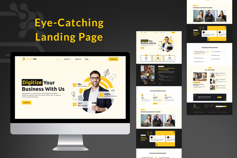 Digitize 360 : SAAS Landing Page Figma Template - Features Image 3