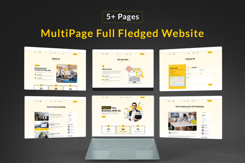 Digitize 360 : SAAS Landing Page Figma Template - Features Image 1