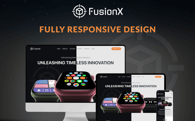 FusionX: Product Launch Landing Page Figma Template - Features Image 3