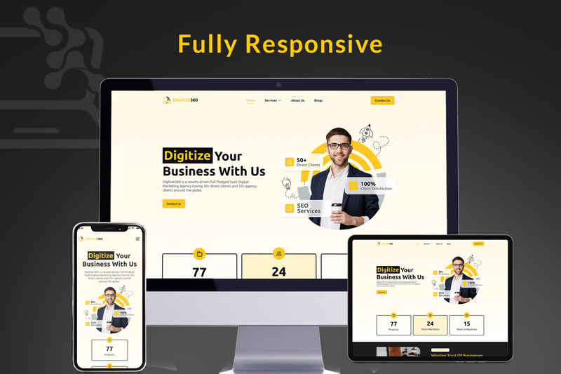 Digitize 360 : SAAS Landing Page Figma Template - Features Image 2