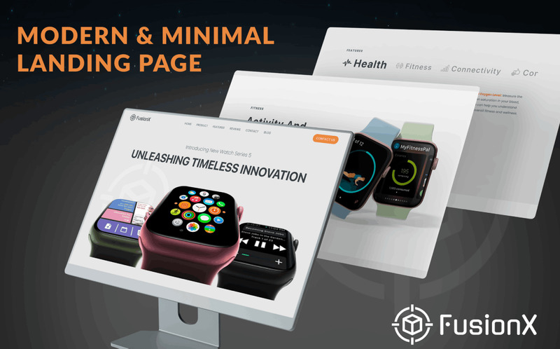 FusionX: Product Launch Landing Page Figma Template - Features Image 1