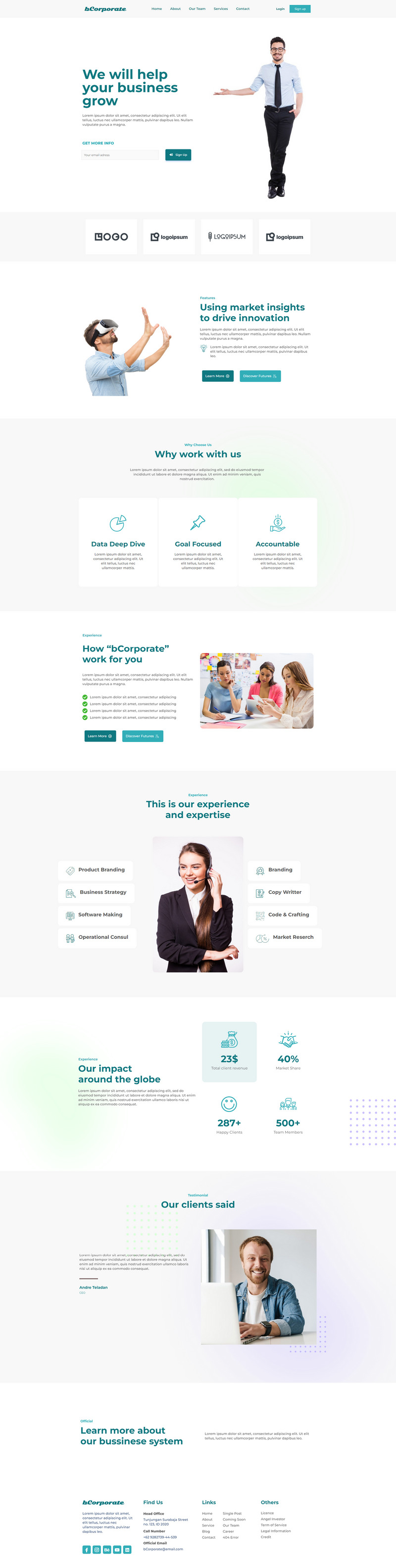 B-corporate Business Coach WordPress Theme - Features Image 1