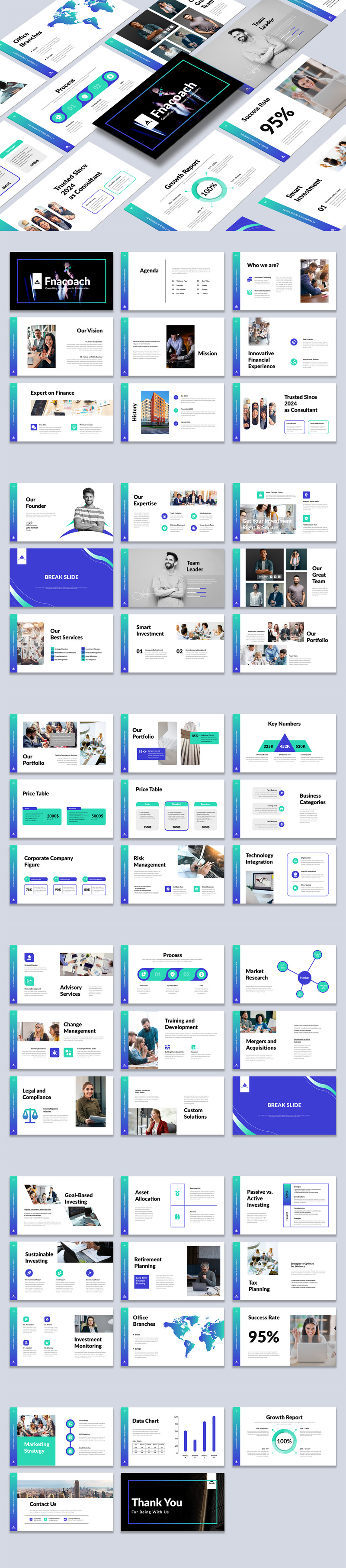 Layout do modelo de apresentação de investimentos - Features Image 1