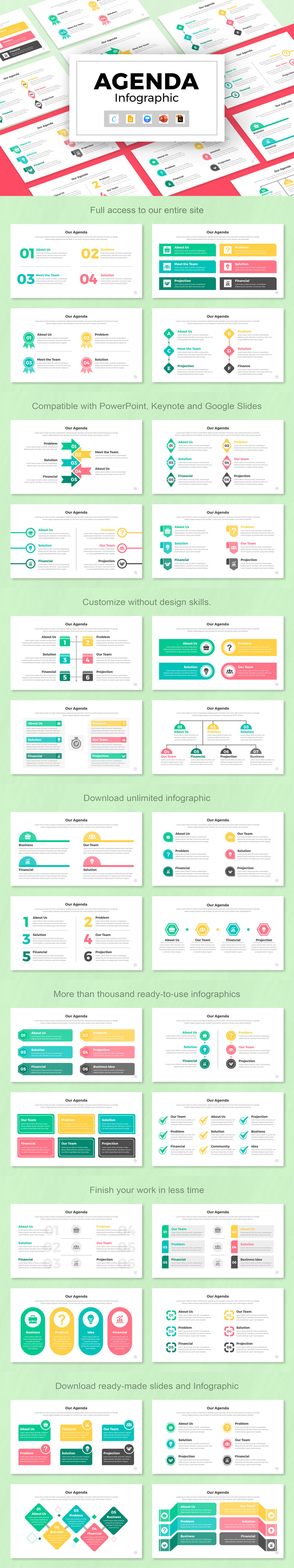 Agenda Infographic Design #372865 - TemplateMonster