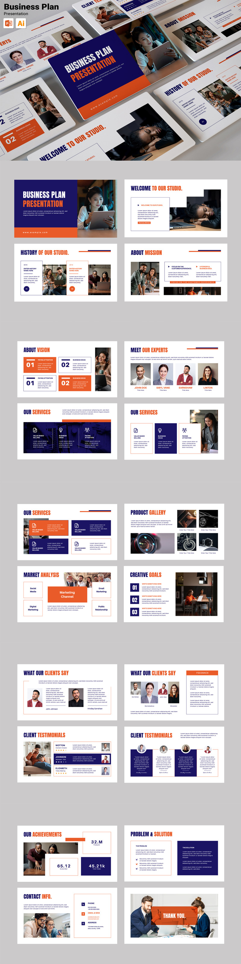Progettazione del modello di presentazione del piano di marketing - Caratteristiche Immagine 1