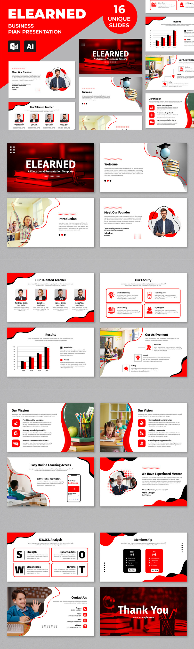 Business Plan Presentation Design Template Layout - Features Image 1