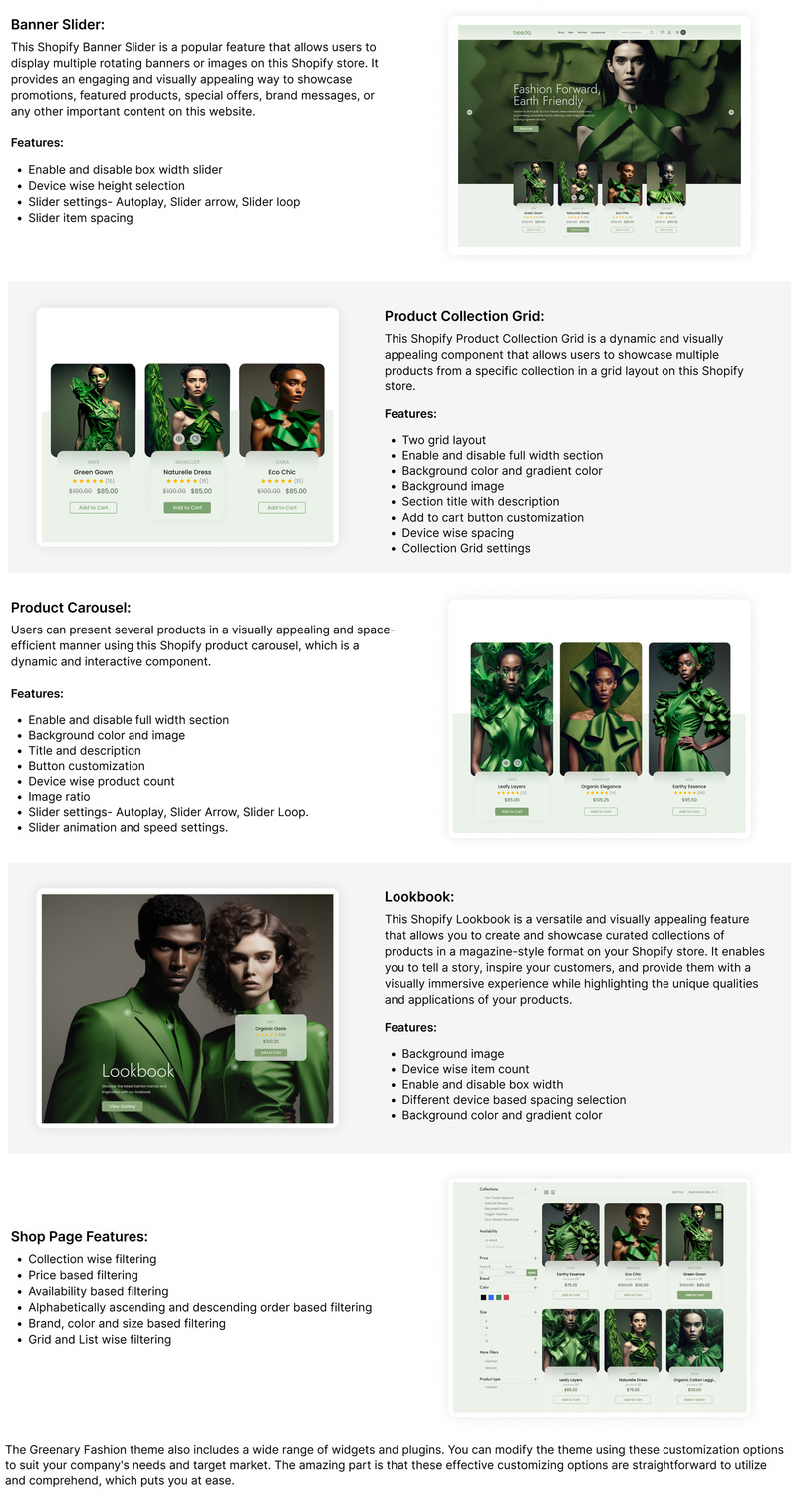 GREENARY - Thème Shopify pour magasin de mode pour vêtements et bijoux - Caractéristiques de l’image 4