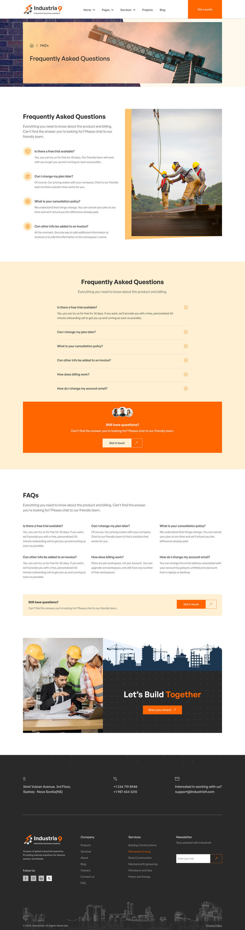 Industria9 - Factory, Industrial, and Building Construction Figma Template