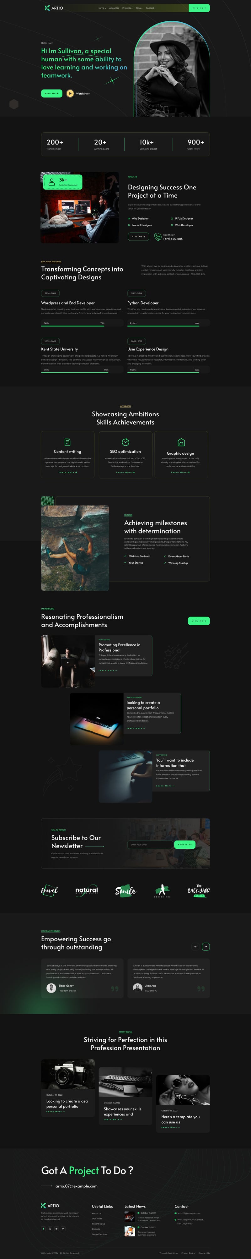ARTIO - Personal Portfolio Figma Mall - Features Image 1