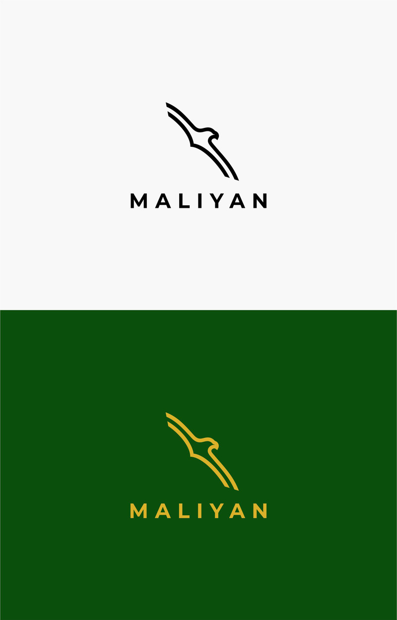 Modern M Eagle MALIYAN Logo Template - TemplateMonster