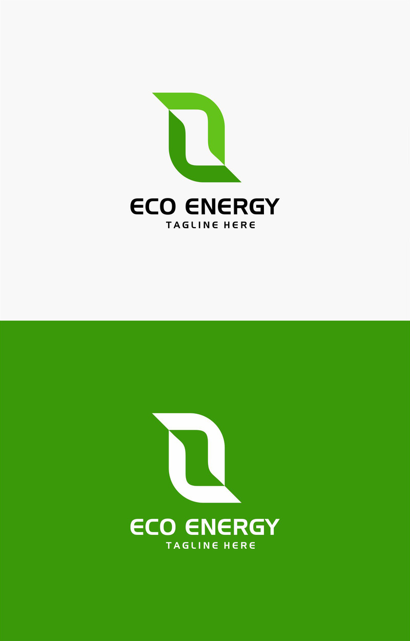Modello moderno di logo di energia di Eco - Caratteristiche Immagine 1