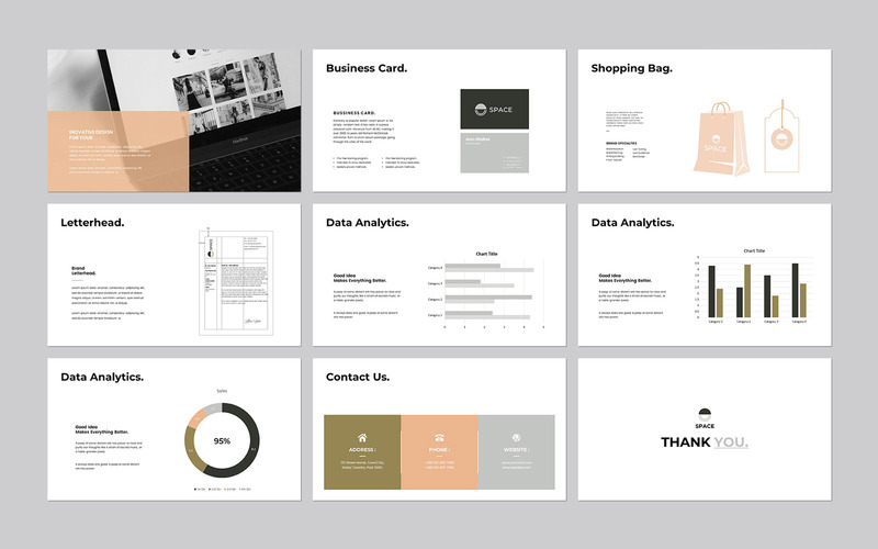 Plantilla mínima de diapositivas de Google de pautas de marca - Características Imagen 3