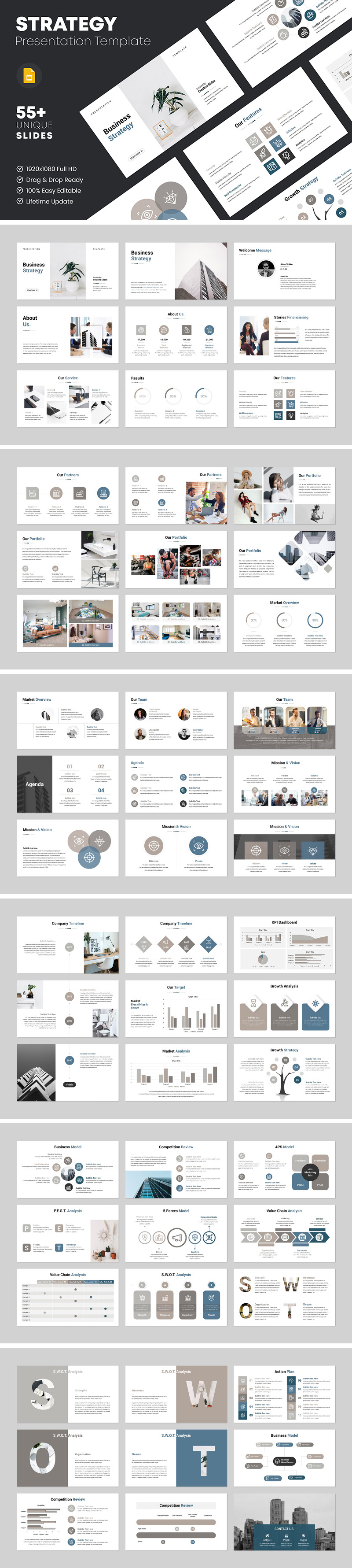 Bedrijfsstrategie - Google Presentaties-sjabloon - Features Image 1